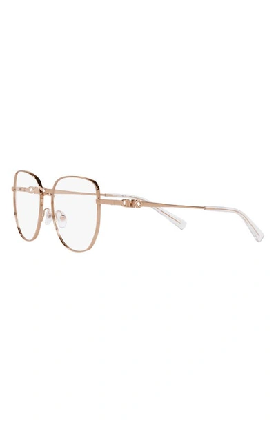 Shop Michael Kors Belleville 56mm Square Optical Glasses In Rose Gold