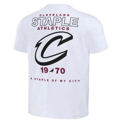Shop Staple Nba X  Cream Cleveland Cavaliers Home Team T-shirt In White