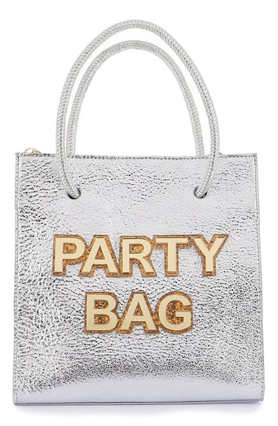 Shop Sophia Webster Mini Party Bag Tote In Silver