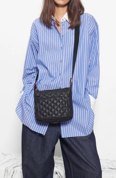 Mz Wallace Metro Scout Deluxe Quilted Crossbody Bag In Black