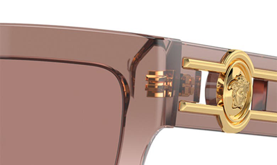 Versace Sonnenbrille Mit Eckigem Gestell In Lite Brown