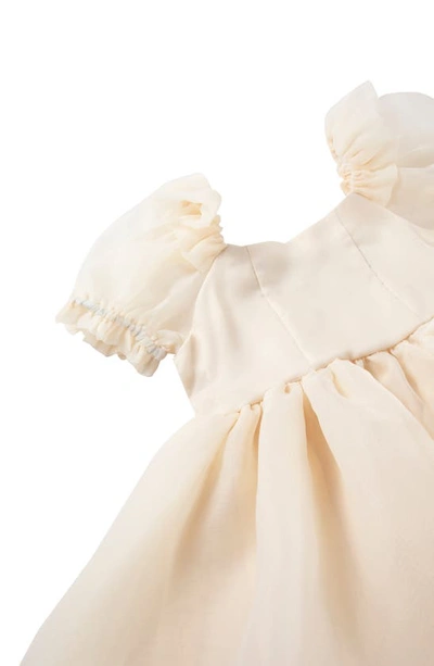 Shop Habitual Kids' Ruffle Puff Sleeve Organza Party Dress In Light Peach
