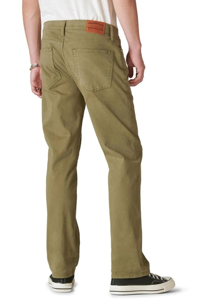 Shop Lucky Brand 333 Straight Fit Stretch Cotton Pants In Sage Shadow