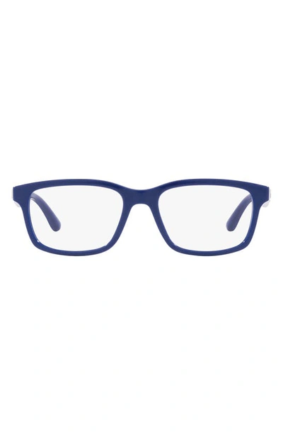 Shop Dolce & Gabbana 48mm Rectangular Optical Glasses In Blue