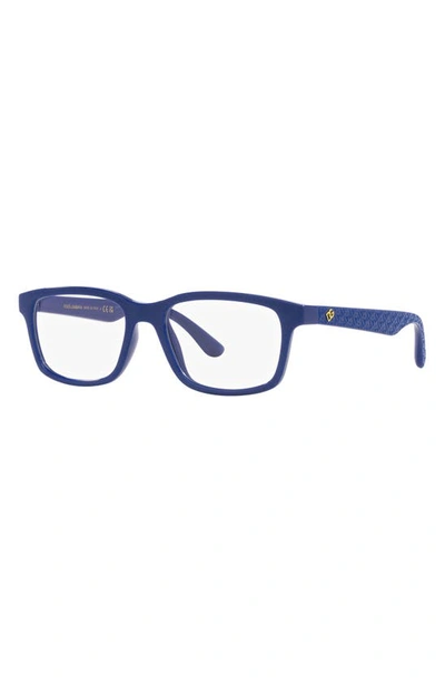 Shop Dolce & Gabbana 48mm Rectangular Optical Glasses In Blue