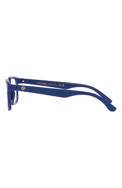 Shop Dolce & Gabbana 48mm Rectangular Optical Glasses In Blue