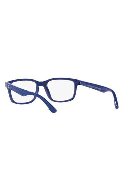 Shop Dolce & Gabbana 48mm Rectangular Optical Glasses In Blue