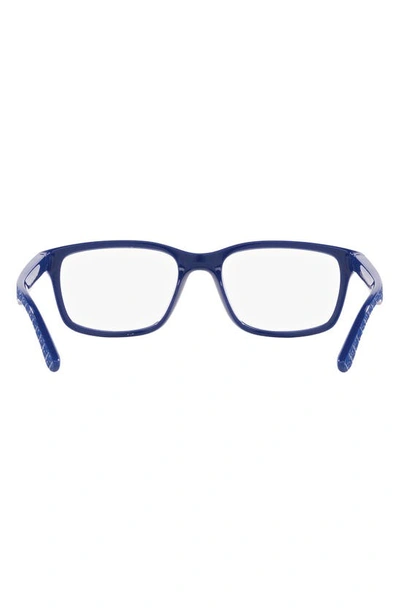 Shop Dolce & Gabbana 48mm Rectangular Optical Glasses In Blue