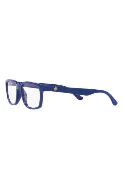 Shop Dolce & Gabbana 48mm Rectangular Optical Glasses In Blue