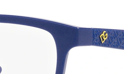 Shop Dolce & Gabbana 48mm Rectangular Optical Glasses In Blue