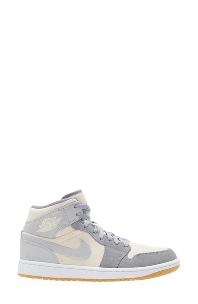 Shop Jordan Air  1 Mid Se Basketball Shoe In Coconut Milk/ Particle Grey