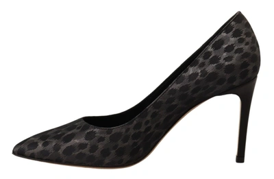 Shop Sofia Black Leopard Leather Stiletto High Heels Pumps Women's Shoes