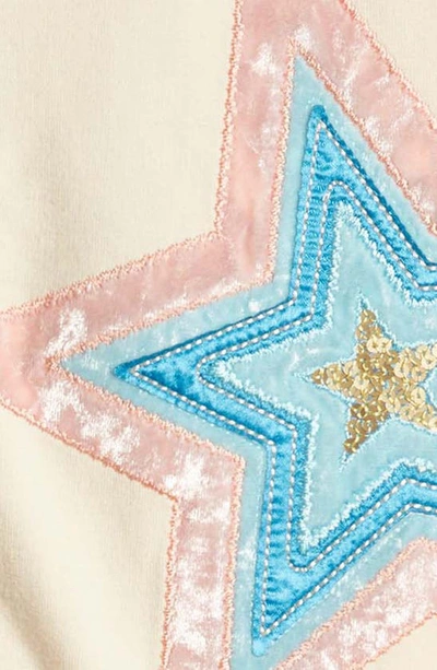 Shop Peek Aren't You Curious Kids' Wishing Star Cotton Hoodie In Off-white