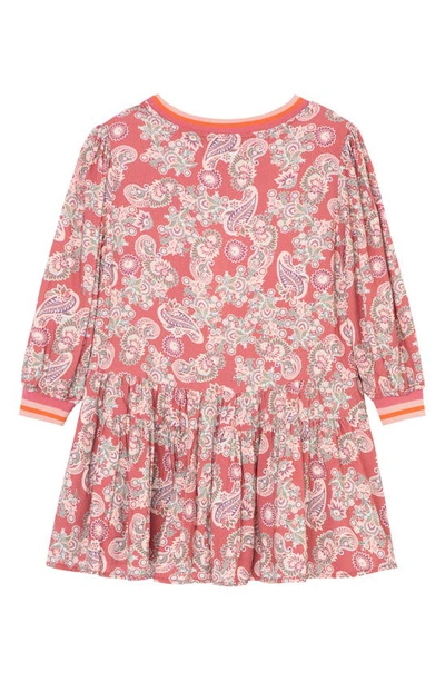 Peek Aren't You Curious Kids' Paisley Print Tiered Long Sleeve Dress In ...