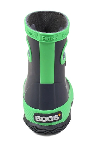 Shop Bogs Skipper Solid Waterproof Rain Boot In Navy/ Green