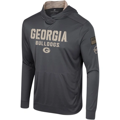 Shop Colosseum Charcoal Georgia Bulldogs Oht Military Appreciation Long Sleeve Hoodie T-shirt