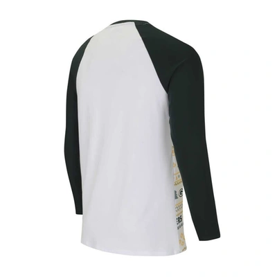 Shop Concepts Sport White/green Green Bay Packers Tinsel Raglan Long Sleeve T-shirt & Pants Sleep Set