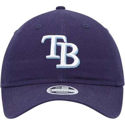 Shop New Era Navy Tampa Bay Rays Team Logo Core Classic 9twenty Adjustable Hat