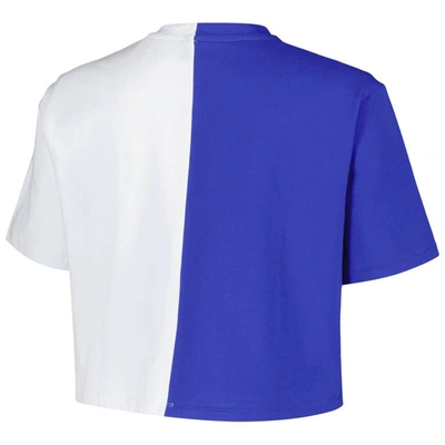 Shop Hype And Vice Royal/white Kentucky Wildcats Color Block Brandy Cropped T-shirt