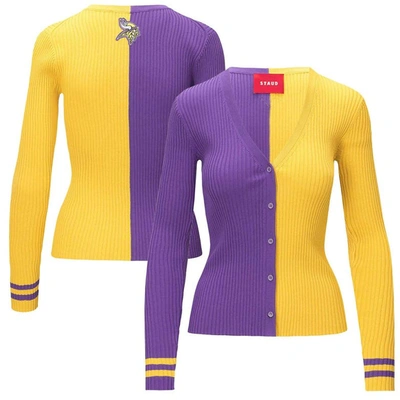 Shop Staud Purple/gold Minnesota Vikings Cargo Sweater