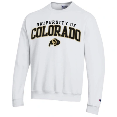 Shop Champion White Colorado Buffaloes Property Of Powerblend Pullover Sweatshirt
