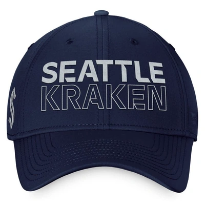 Shop Fanatics Branded  Deep Sea Blue Seattle Kraken Authentic Pro Road Flex Hat In Navy