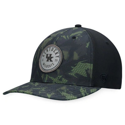 Shop Top Of The World Black Kentucky Wildcats Oht Military Appreciation Camo Render Flex Hat