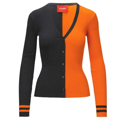 Shop Staud Black/orange Cincinnati Bengals Cargo Sweater