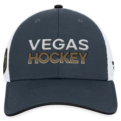 Shop Fanatics Branded  Gray Vegas Golden Knights Rink Trucker Adjustable Hat