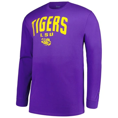 Shop Champion Purple Lsu Tigers Big & Tall Arch Long Sleeve T-shirt