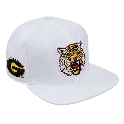 Shop Pro Standard White Grambling Tigers Mascot Evergreen Wool Snapback Hat