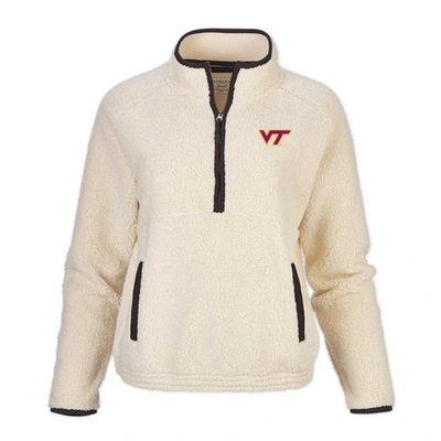 Shop Boxercraft Natural Virginia Tech Hokies Everest Half-zip Sweatshirt