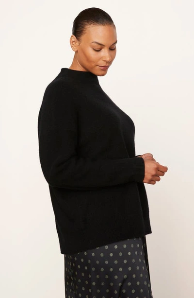 Shop Vince Funnel Neck Cashmere Sweater In Black