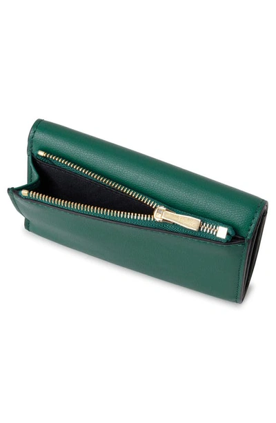 Shop Mulberry Darley Folded Leather Wallet In Malachite