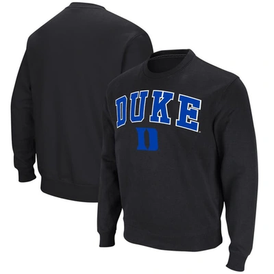 Shop Colosseum Black Duke Blue Devils Arch & Logo Pullover Sweatshirt