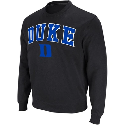 Shop Colosseum Black Duke Blue Devils Arch & Logo Pullover Sweatshirt