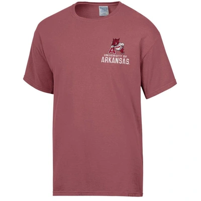Shop Comfort Wash Cardinal Arkansas Razorbacks Vintage Logo T-shirt