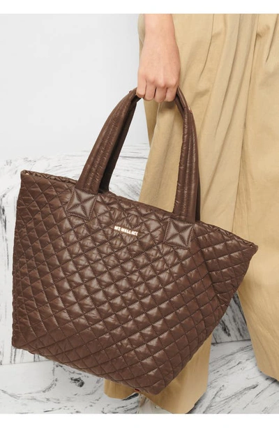 Mz Wallace Medium Metro Deluxe Tote In Walnut