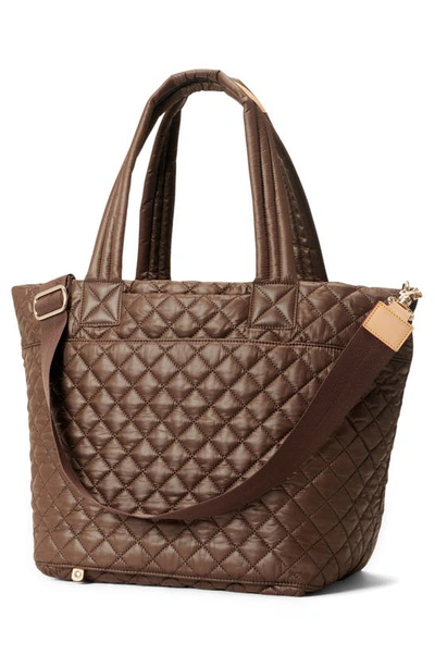 Mz Wallace Medium Metro Deluxe Tote In Walnut