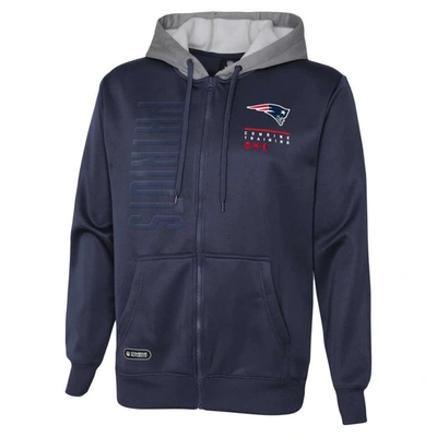 Shop Outerstuff Navy New England Patriots Combine Authentic Field Play Full-zip Hoodie Sweatshirt