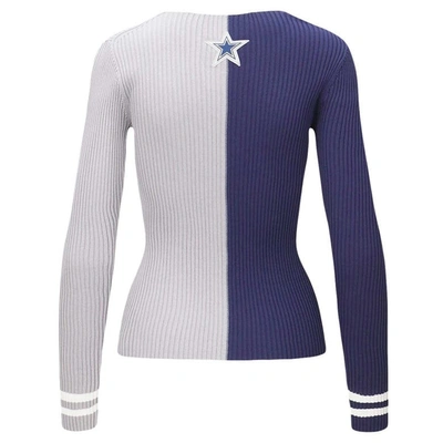 Shop Staud Navy/white Dallas Cowboys Cargo Sweater