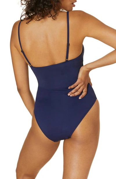 Andie Amalfi One-piece Swimsuit In Navy