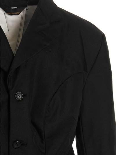 Shop Comme Des Garçons Maxi Split Blazer Jacket Jackets Black