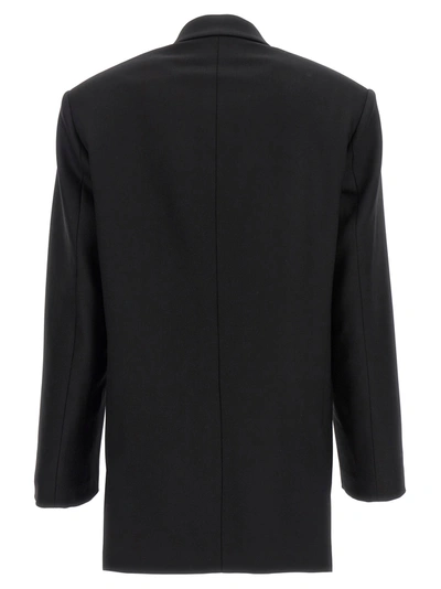 Shop David Koma Tailored Tuxedo Jackets Black