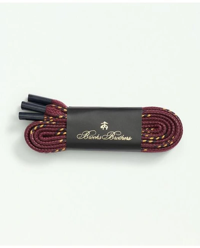 Shop Brooks Brothers Stripe-tip Shoelaces | Burgundy