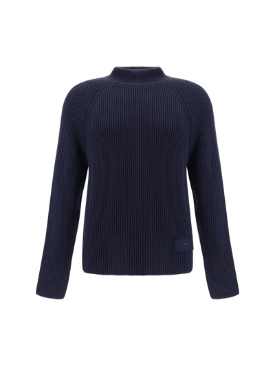 Shop Ami Alexandre Mattiussi Turtleneck Sweater In Night Blue