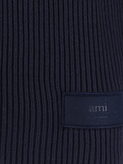 Shop Ami Alexandre Mattiussi Turtleneck Sweater In Night Blue