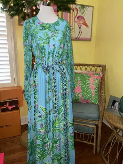 Pre-owned Lilly Pulitzer Chyanna Maxi Dress Bamboo Forest ? Size 00,8 In Multicolor