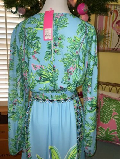 Pre-owned Lilly Pulitzer Chyanna Maxi Dress Bamboo Forest ? Size 00,8 In Multicolor