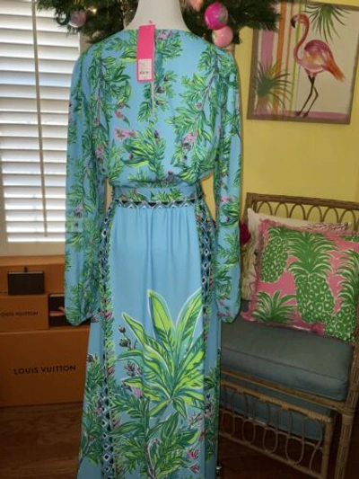 Pre-owned Lilly Pulitzer Chyanna Maxi Dress Bamboo Forest ? Size 00,8 In Multicolor